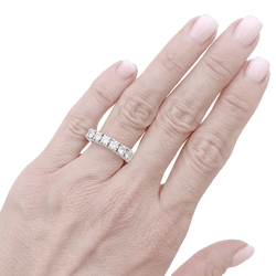 White Gold and Diamond Wedding Band