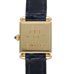 CARTIER "Obus" Watch in Yellow gold and Leather