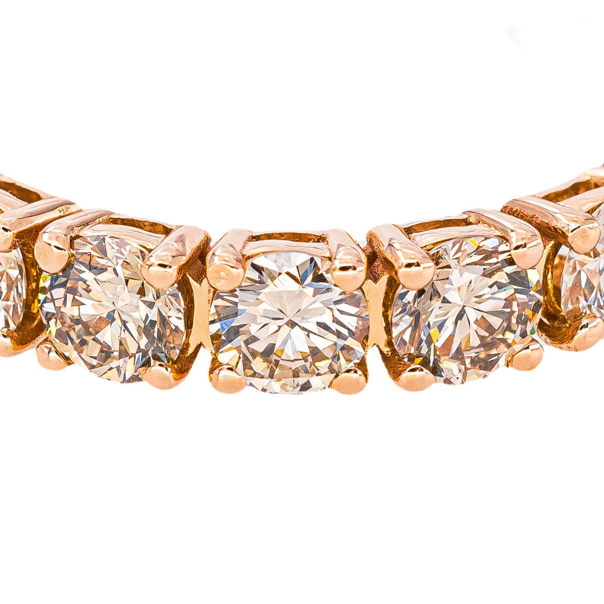 American-Style Wedding Band in Rose gold with Diamonds
