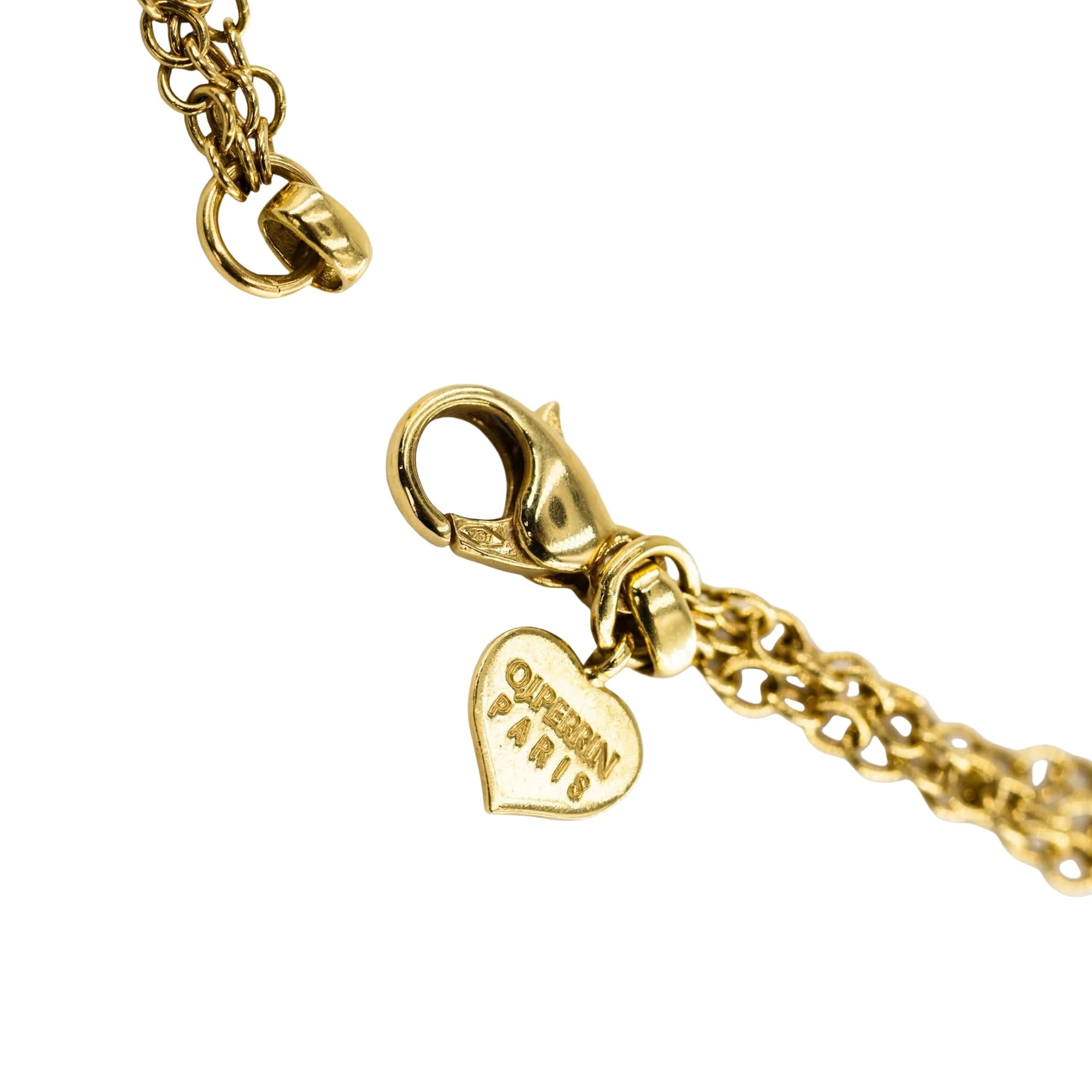 O.J. PERRIN "Coeur Légendes" Yellow Gold Pendant Necklace