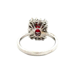 Entourage Ring in White gold, Ruby and Diamonds