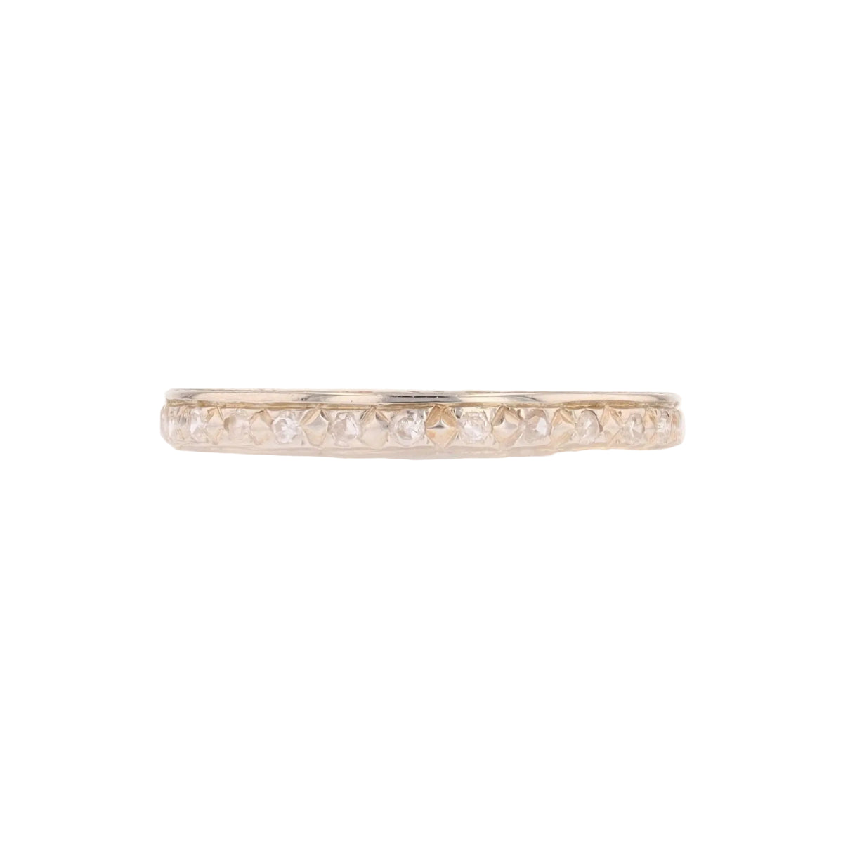 White Gold and Diamond Wedding Band