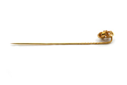 Yellow Gold and Diamond Tie Pin