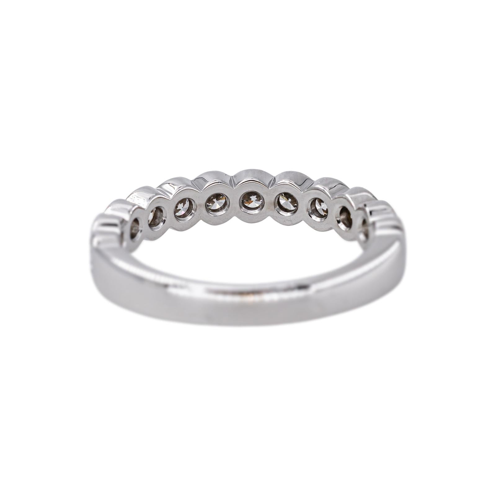 White gold Diamond Half-Wedding Band
