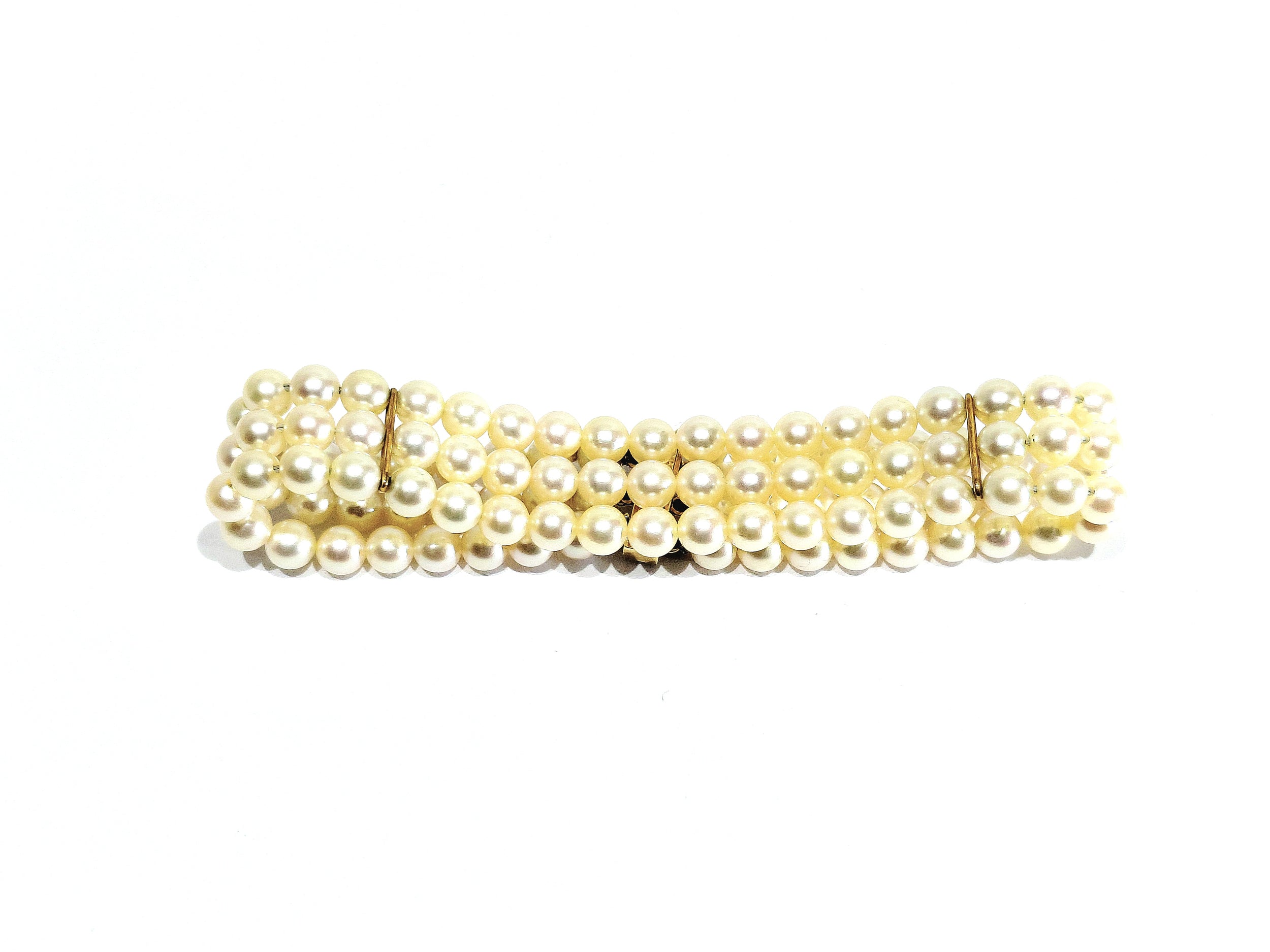 Gold and Pearl Bracelet