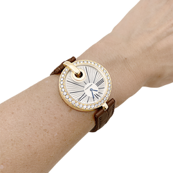 Montre Cartier, "Captive", or jaune et diamants.
