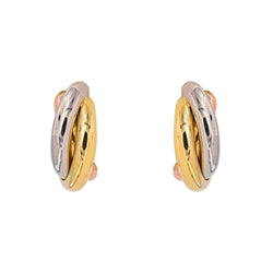 Cartier Boucles d'oreilles Créoles Trinity  Or jaune