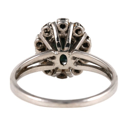 Bague Entourage en or blanc, saphir et diamants