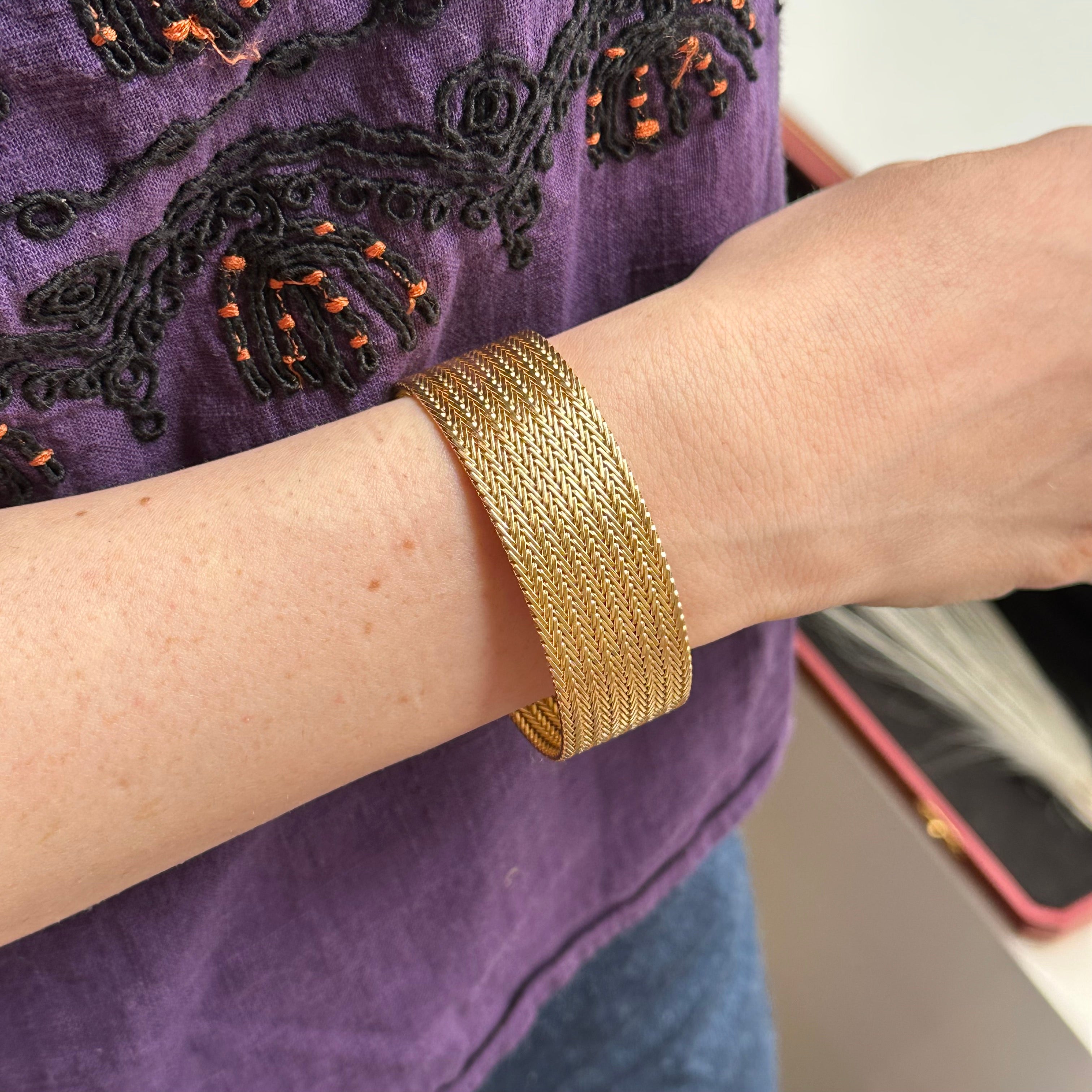 Yellow Gold Cuff Bracelet