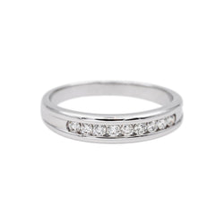 Half wedding band Ring White gold Diamond