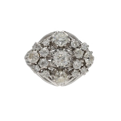 Platinum and Diamond Dome Ring