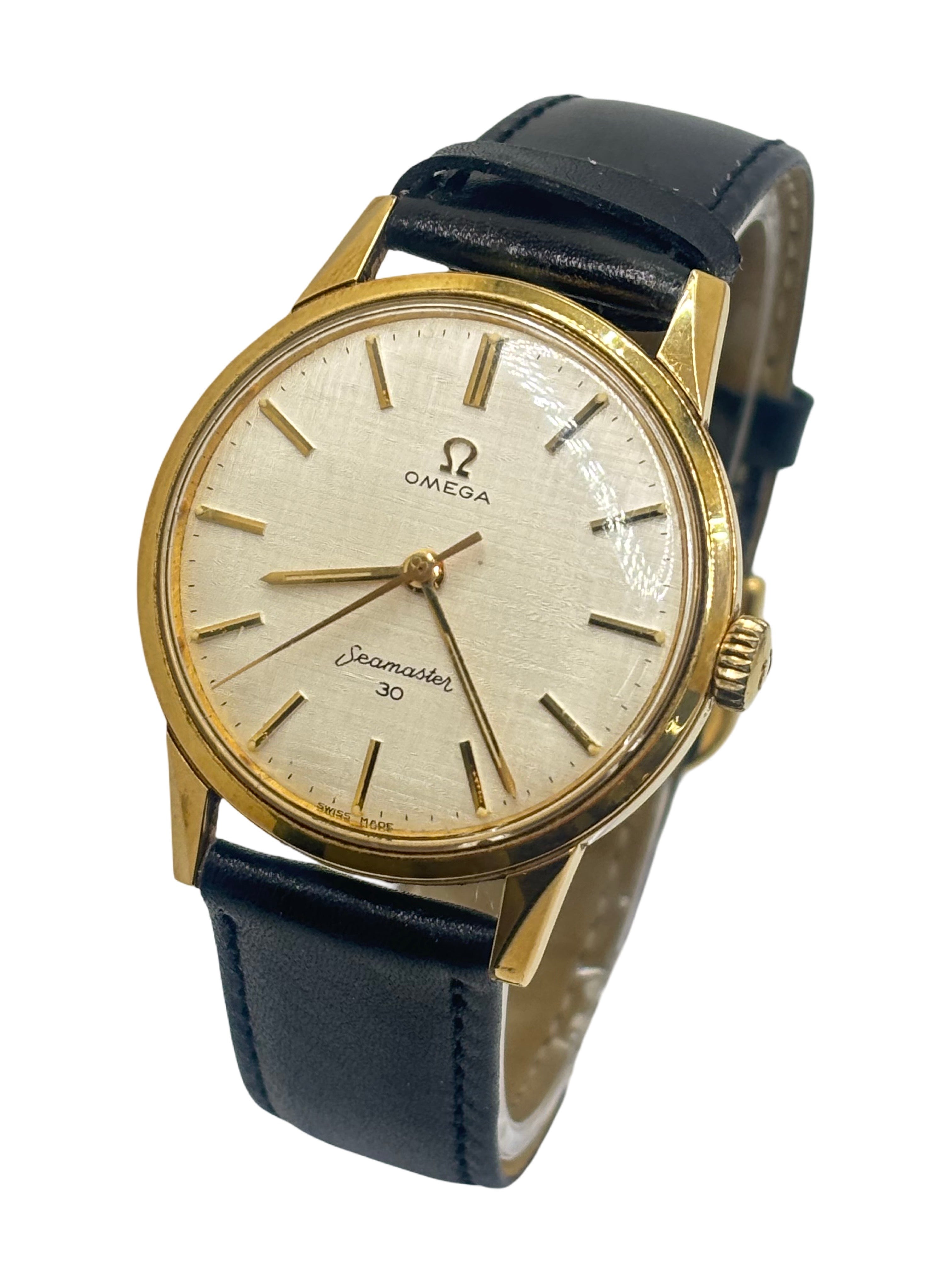 OMEGA "Seamaster 300" Watch in steel and leather