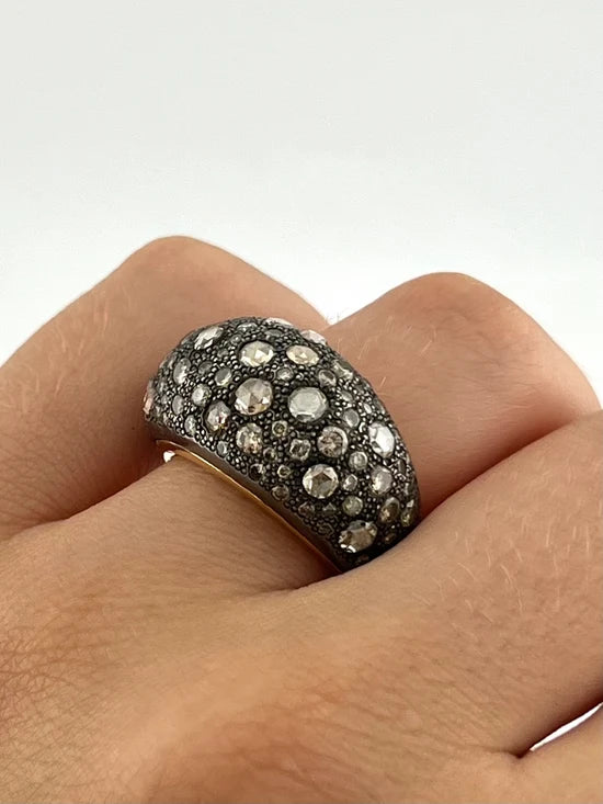 Bague Dôme POMELLATO Tango en or jaune et diamants