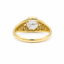 Yellow Gold and Diamond Bangle Ring