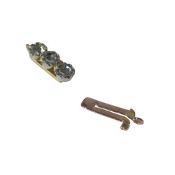 Clasp in white gold, yellow gold, and diamonds