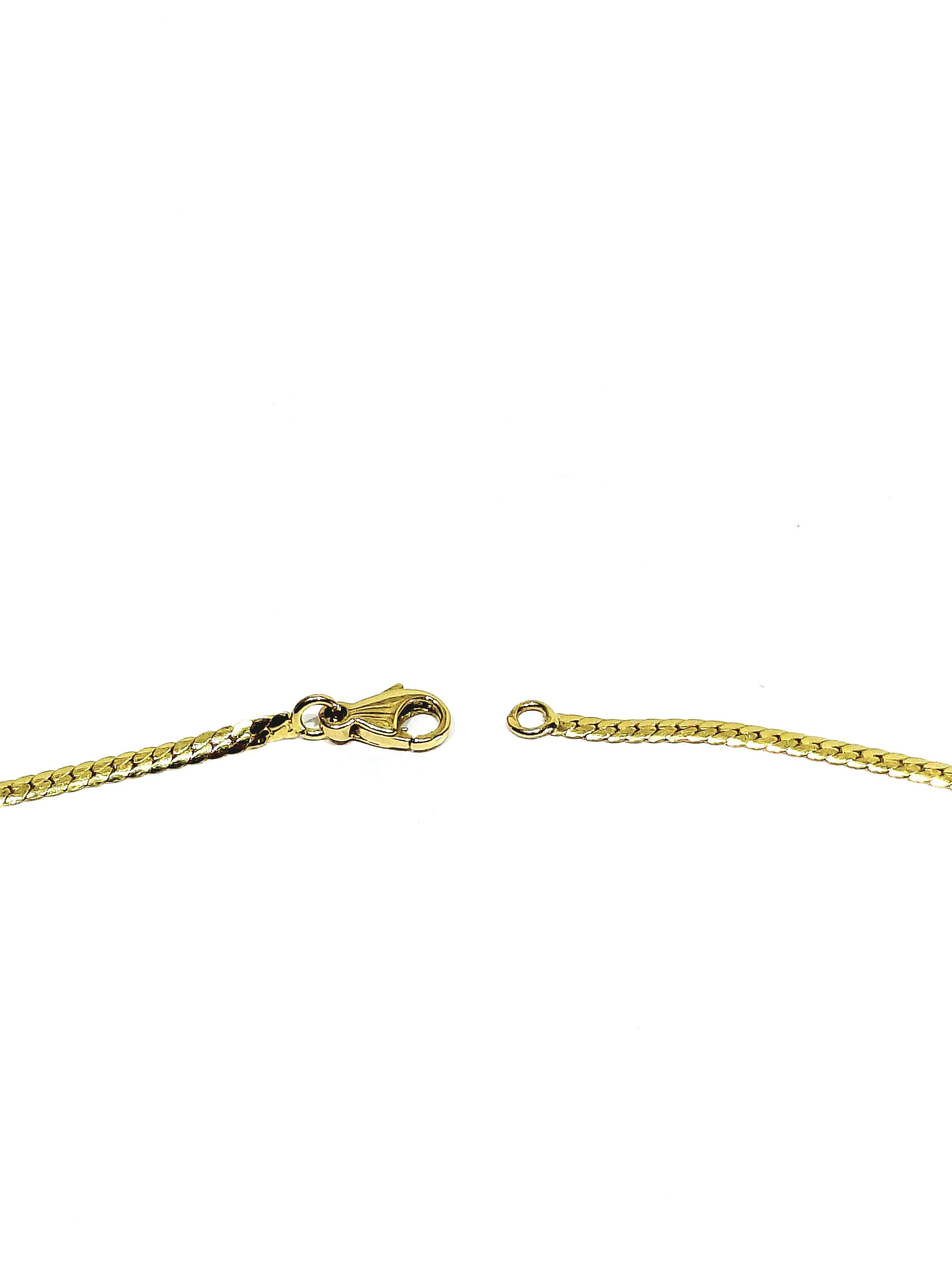 Yellow gold, Emerald, and Diamonds Necklace