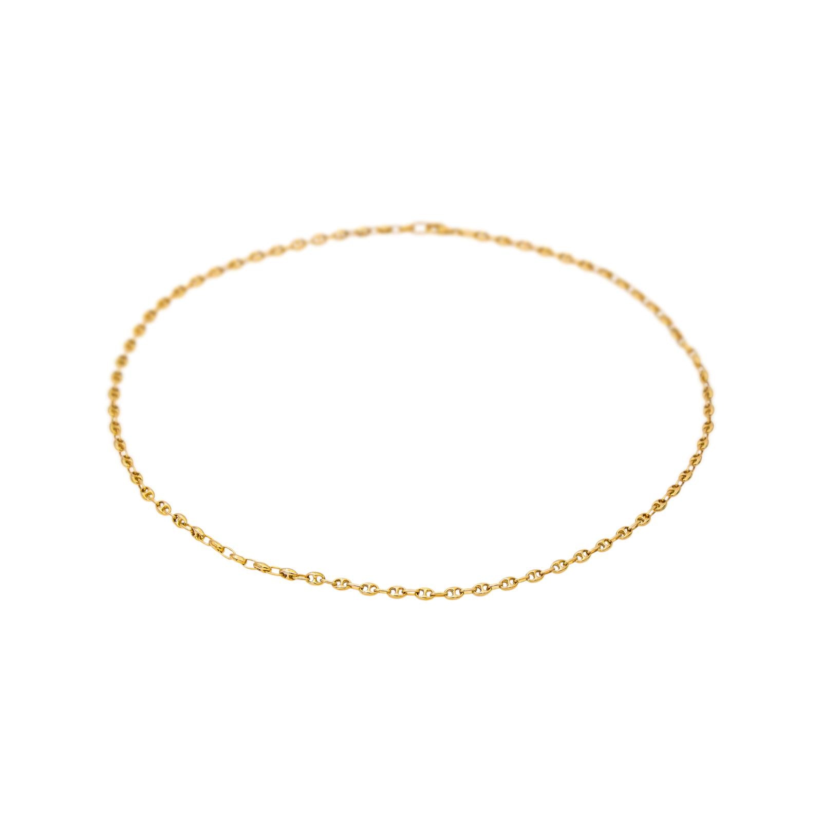 Yellow Gold Coffee Bean Necklace
