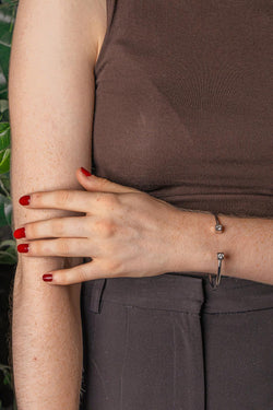 White Gold Diamond Bangle Bracelet