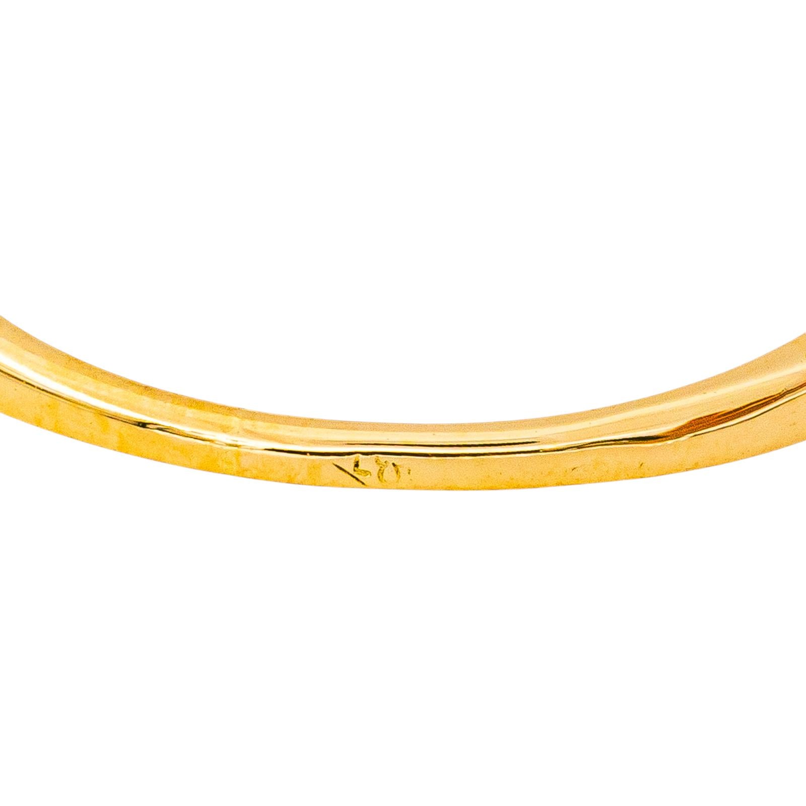 Yellow Gold Daisy Ring with Diamond