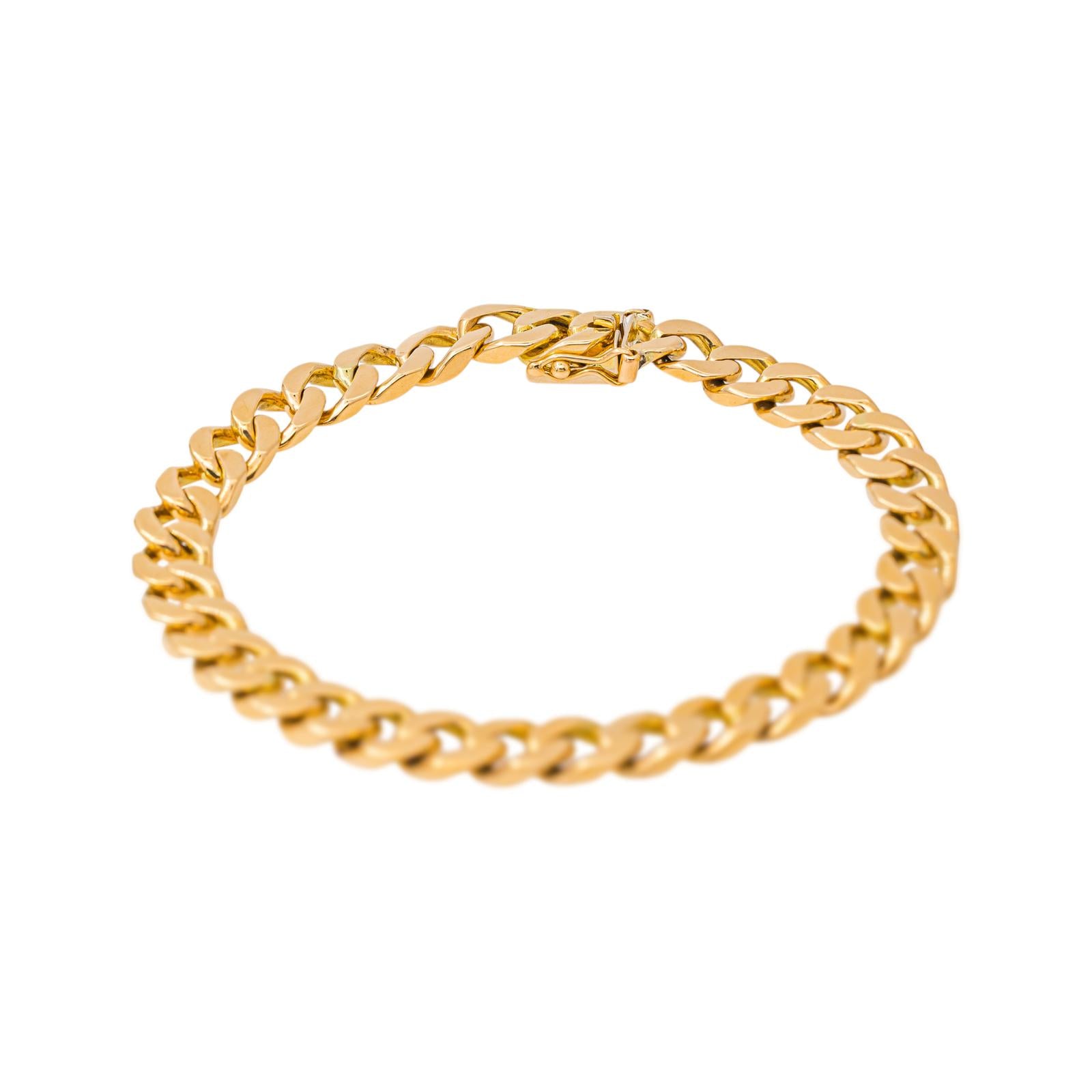 Bracelet Maille Gourmette Or jaune