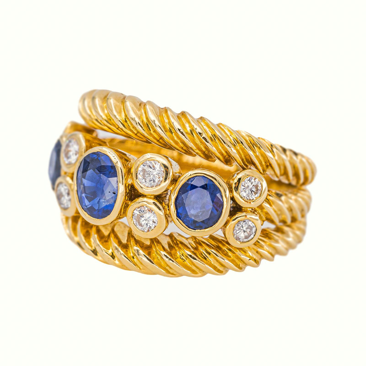 Yellow gold Sapphire Ring