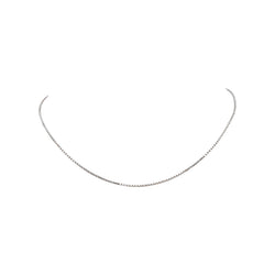 White gold Box chain Necklace
