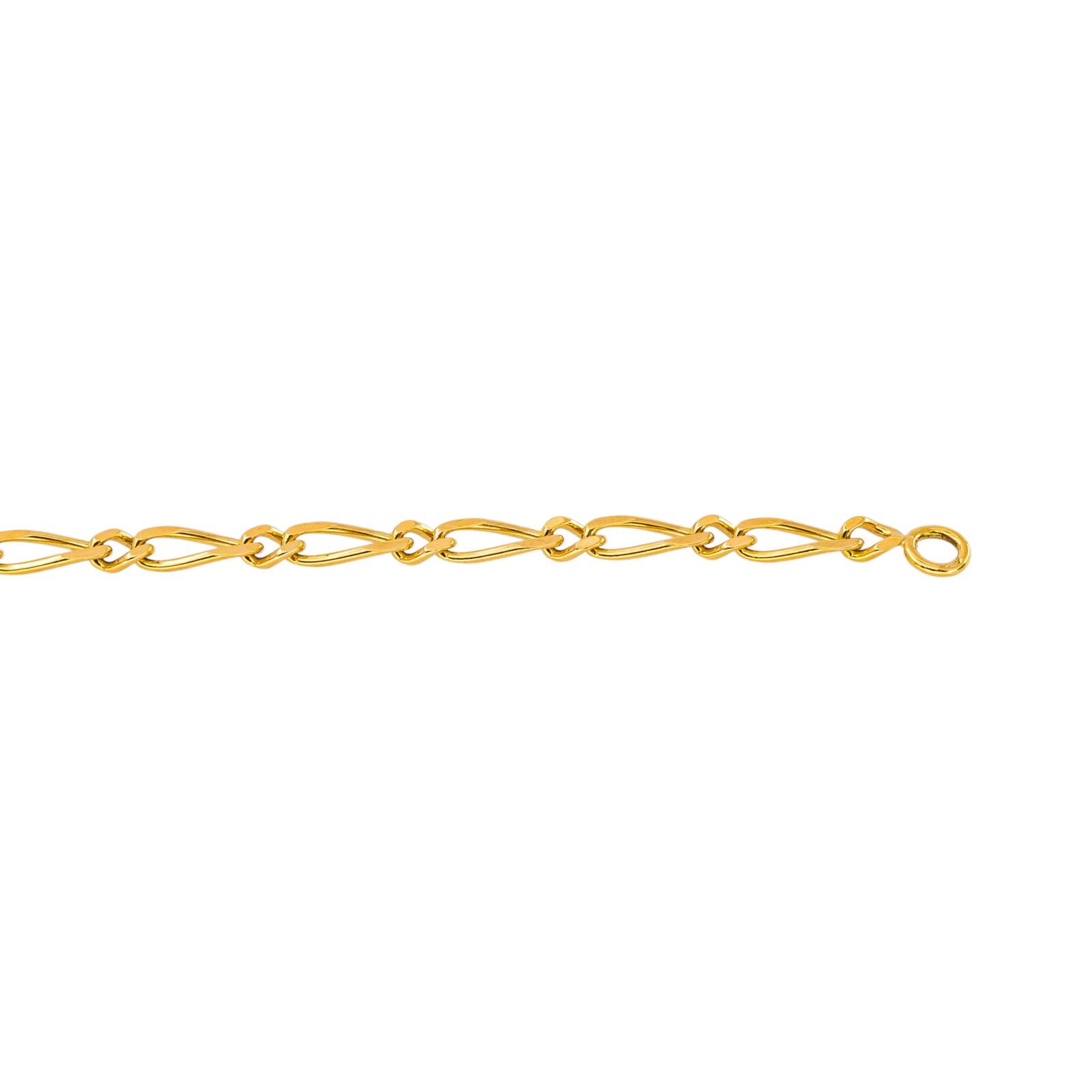 Yellow Gold Figaro Chain Necklace