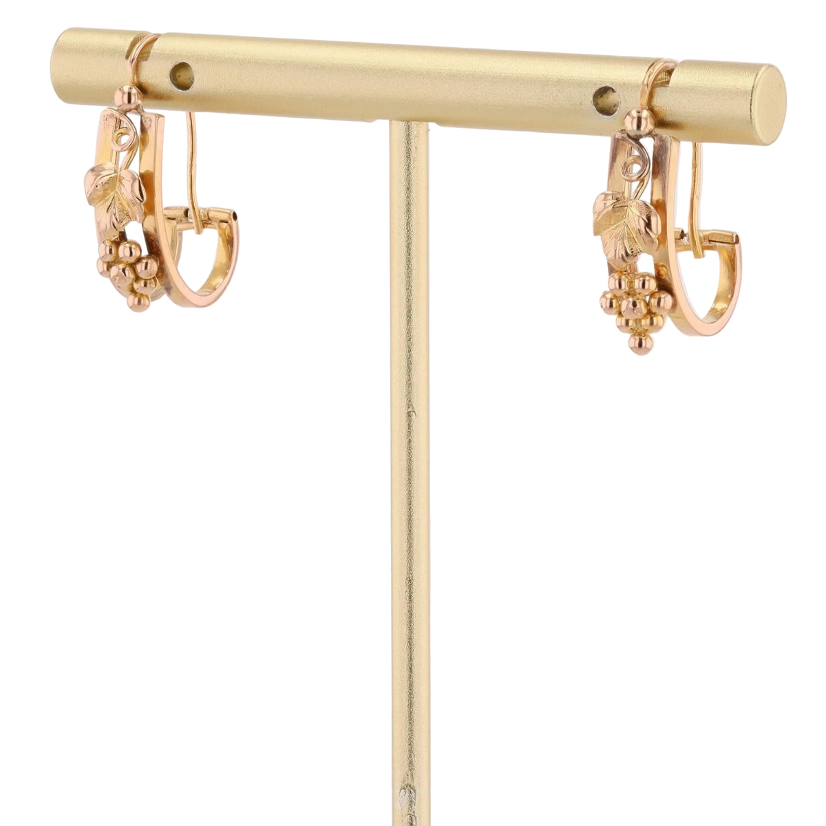 Rose gold lever-back earrings