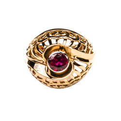 Dôme Ring in Rose Gold, Platinum, and Rubies