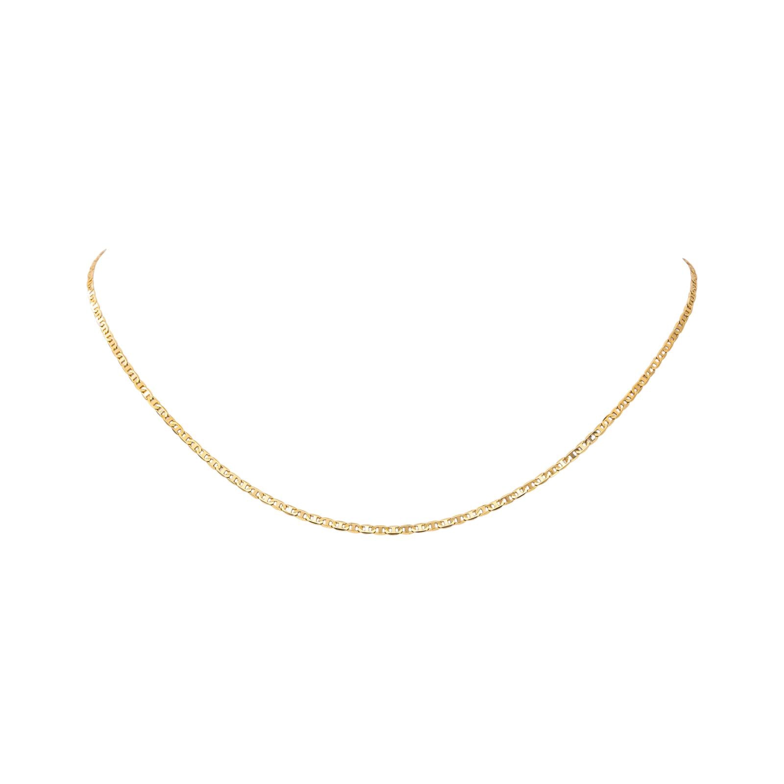 Marine Yellow Gold Link Necklace