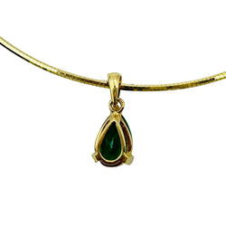 Yellow Gold and Emerald Pendant