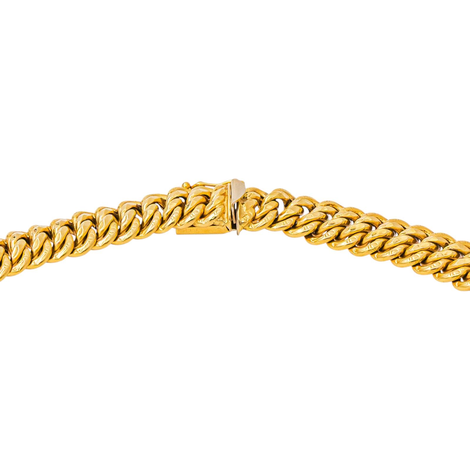 Yellow Gold American Link Necklace
