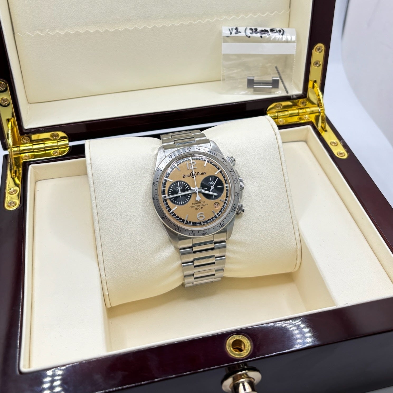 BELL & ROSS "BR V2 Chronograph Heritage" Watch in Stainless Steel