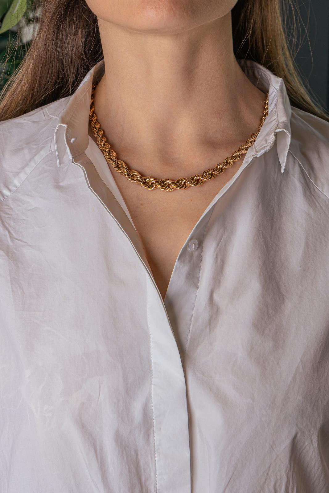 Rose Gold Rope-Link Necklace