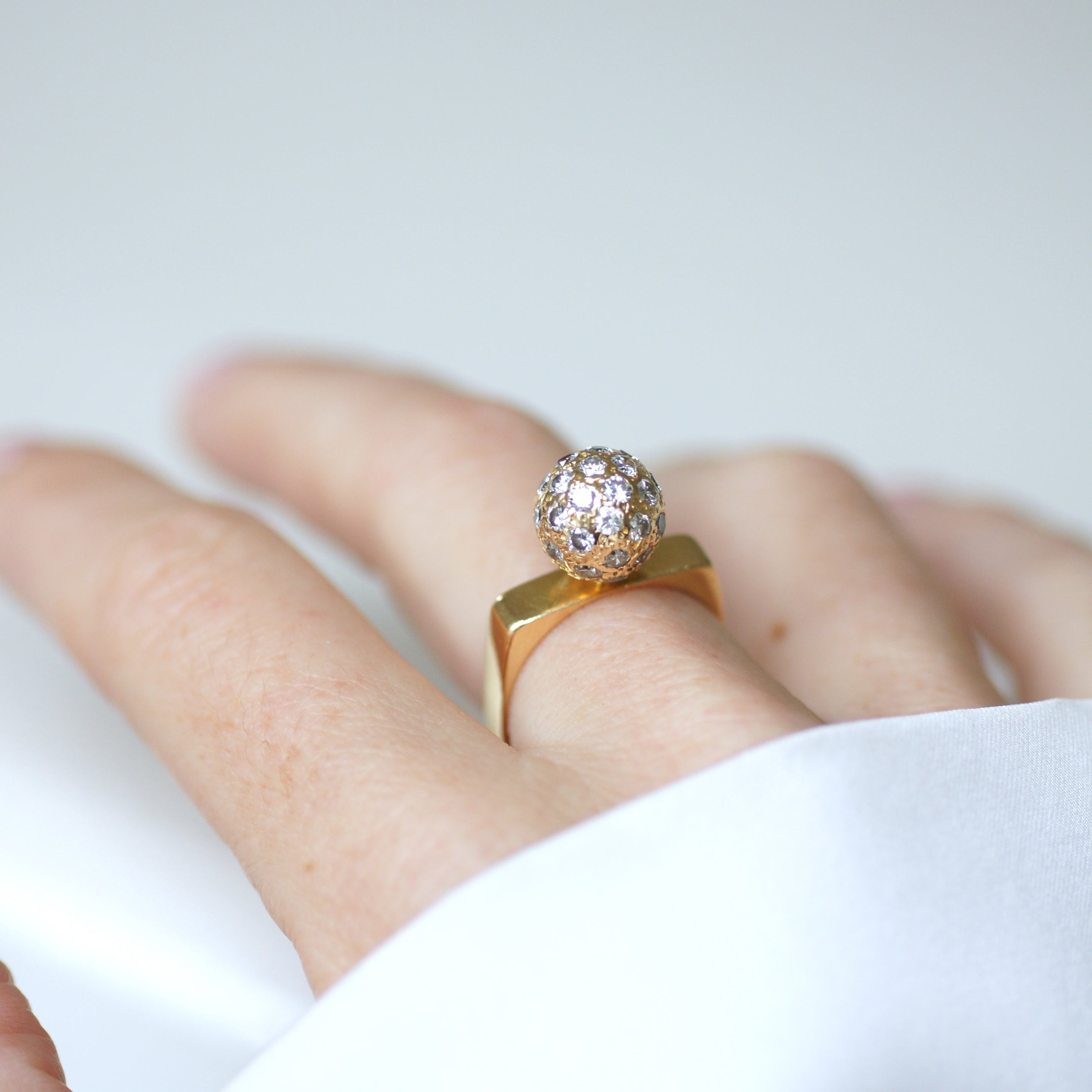 Ring DINH VAN in yellow gold and diamonds