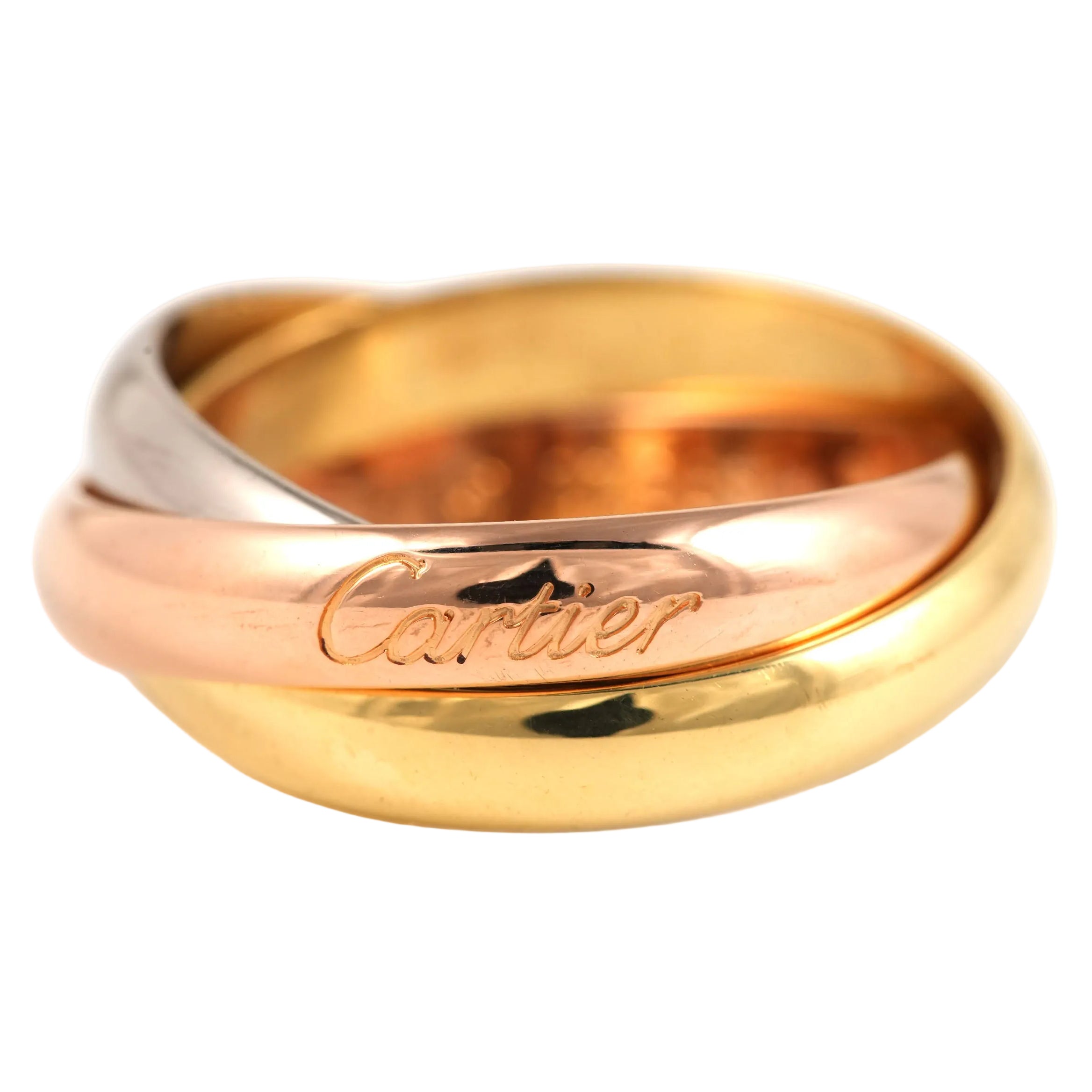 CARTIER "Trinity" Wedding band in white gold, yellow gold, and rose gold