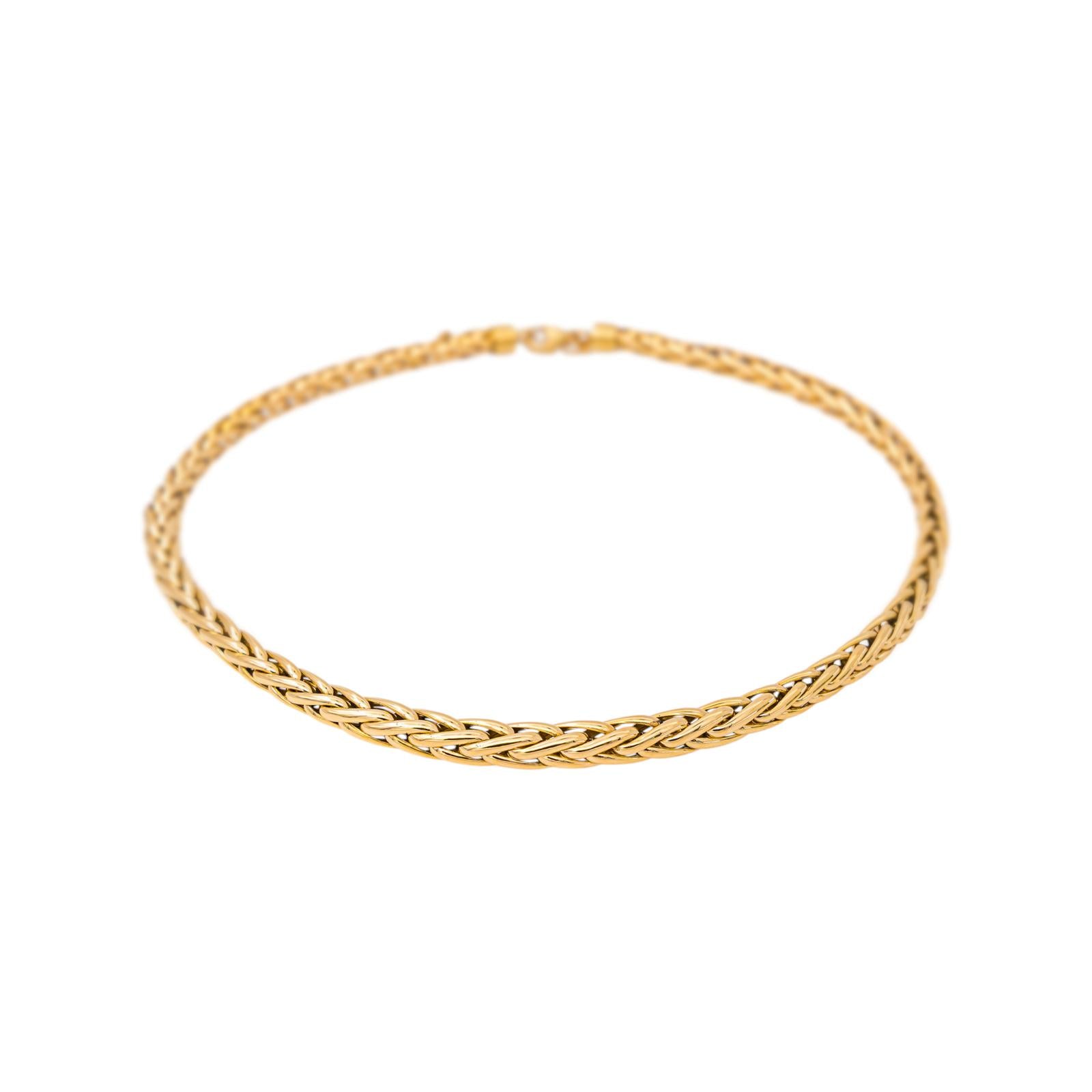 Collier Maille palmier Or jaune