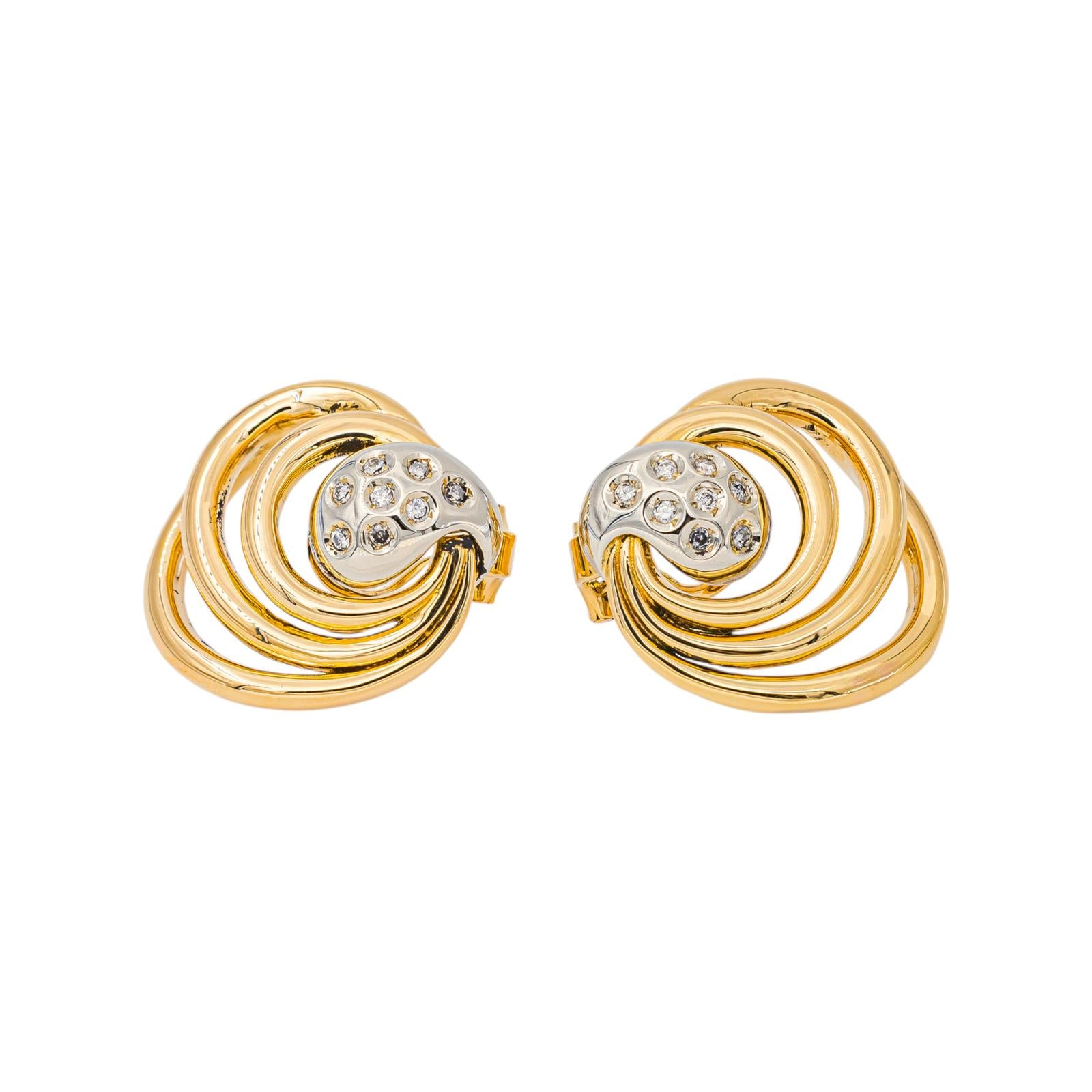 Yellow gold Diamond Earrings
