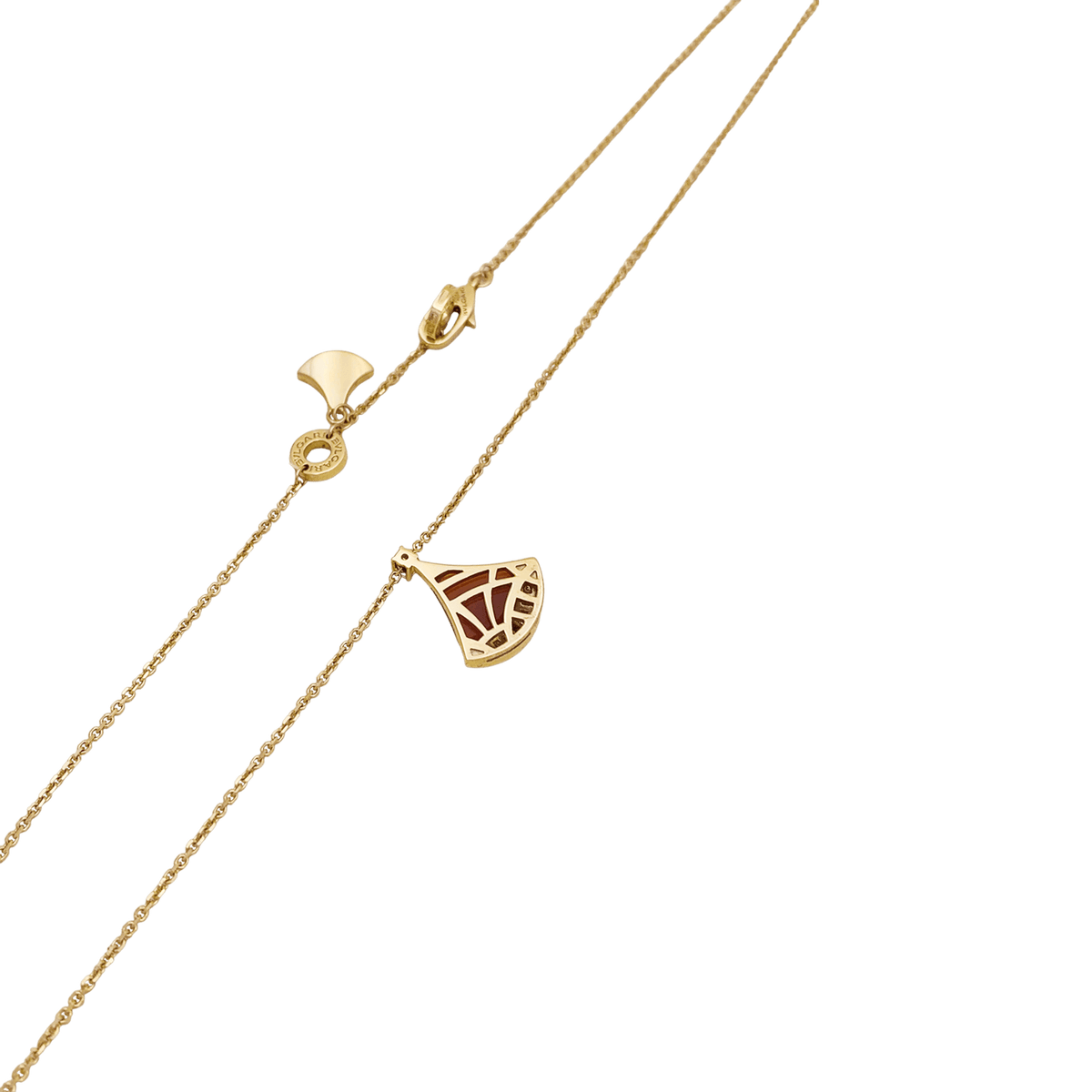 BULGARI "Divas' Dream" Pendant Necklace in rose gold, carnelian, and diamonds