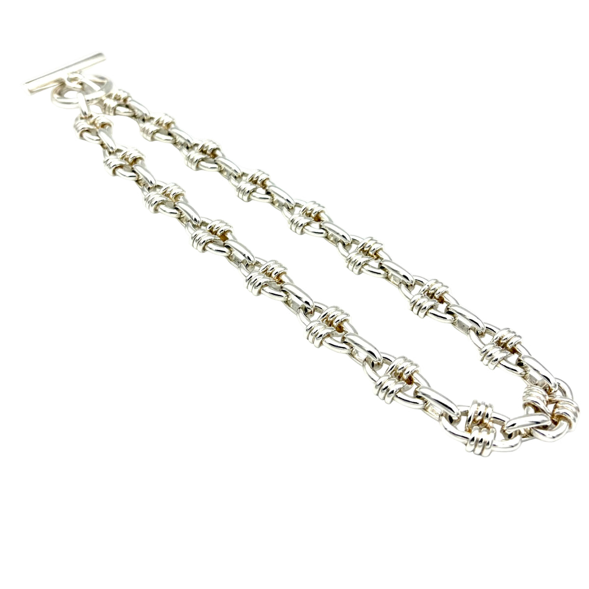 HERMÈS "Cybelle" Silver Link Necklace