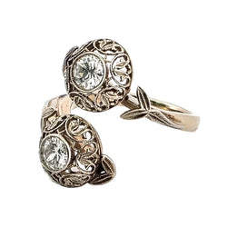 Toi & Moi Ring in Yellow gold and Diamonds