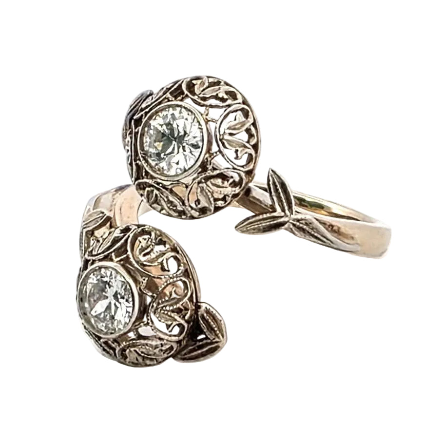Toi & Moi Ring in Yellow gold and Diamonds