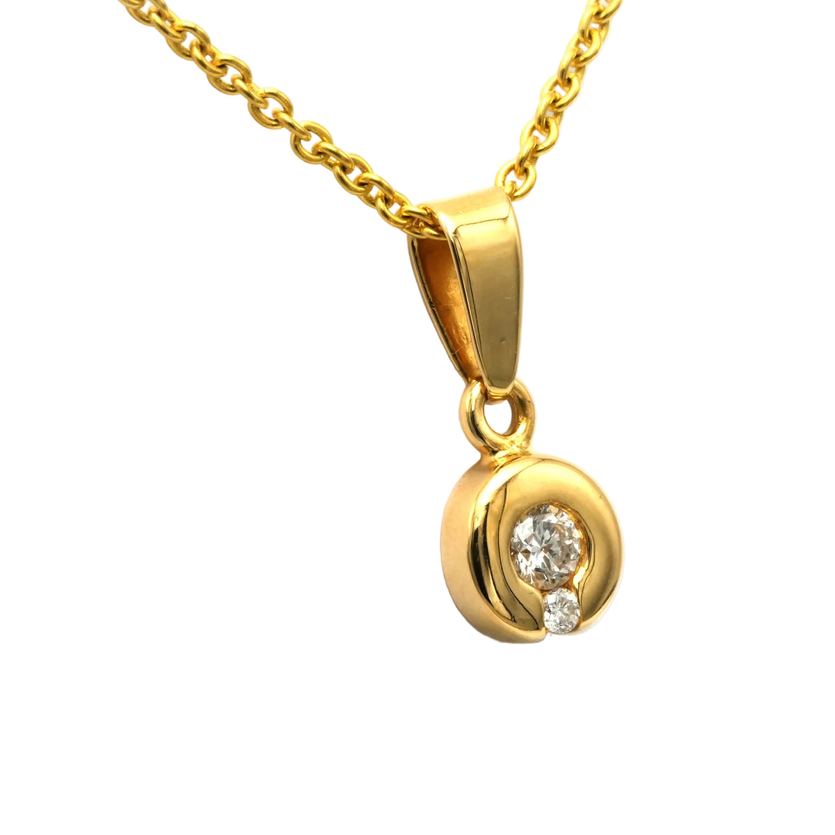 Yellow Gold and Diamond Pendant