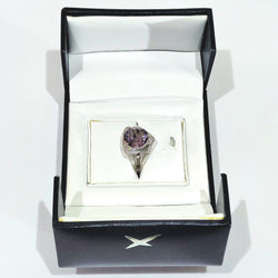 MAUBOUSSIN "Mes coules à toi" Solitaire Ring in white gold, with Amethyst and Diamonds