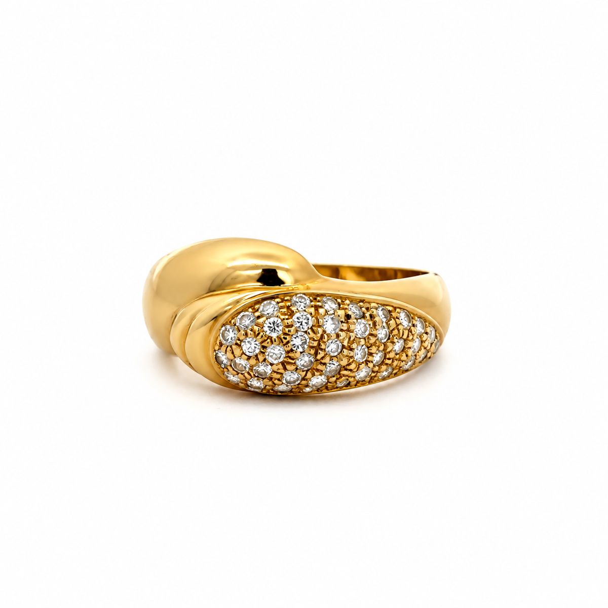 Bague Cocktail en or jaune et diamants