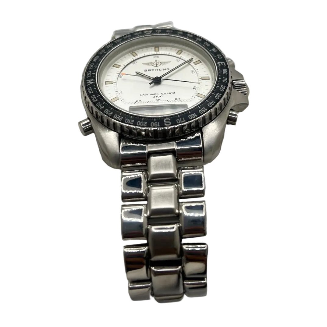 BREITLING "Navitimer Pluton" Watch in Stainless Steel and Quartz