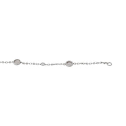 White Gold Forçat Link Bracelet with Mother-of-Pearl