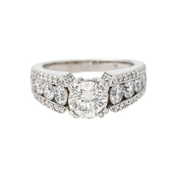 Bague Solitaire Or blanc Diamant