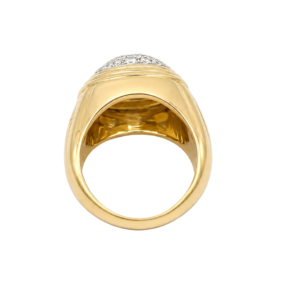 Yellow Gold and Diamond Dome Ring