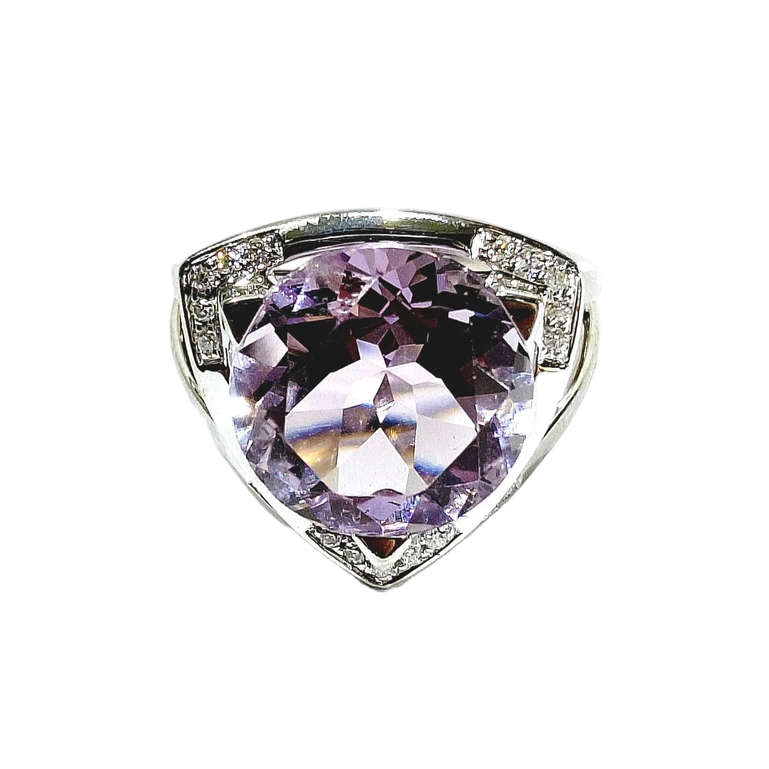 MAUBOUSSIN "Mes coules à toi" Solitaire Ring in white gold, with Amethyst and Diamonds